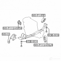 Подушка двигателя, опора FEBEST D 4I32 3828527 nmp11gamrh 4056111018577 - Изображение 2