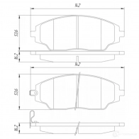 Тормозные колодки, комплект FEBEST HW 3QQJ 1436947164 1001t300f - Изображение 2