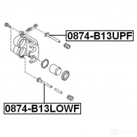 Направляющий болт тормозного суппорта FEBEST 3823961 0874b13upf 4056111074474 M 8PQ83U - Изображение 2