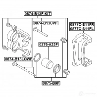 Комплект направляющей гильзы FEBEST 0874-B13F-KIT HBG9J5 J 1440024081 - Изображение 2