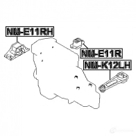 Подушка двигателя, опора FEBEST nme11rh E4QQ LT 3828491 4056111077574 - Изображение 2