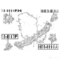 Подушка двигателя, опора FEBEST nmb10rr 4056111057286 ZIVKZ 0K 3828483 - Изображение 2
