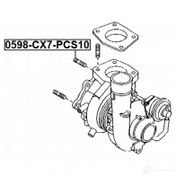 Болт выпускного коллектора FEBEST 0N8V X3J 1437400615 0598cx7pcs10 - Изображение 2