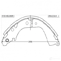 Барабанные тормозные колодки, комплект FEBEST NB8 LNA 0102hdj100r 3820780 4056111115771 - Изображение 2