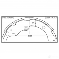 Барабанные тормозные колодки, комплект FEBEST 0102aca20r 5FE FUSR 1438519058 - Изображение 2