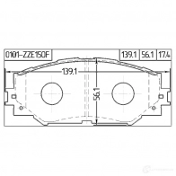 Тормозные колодки, комплект FEBEST 3820776 0101zze150f 09E6 IE 4056111088075 - Изображение 2