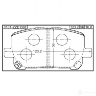 Тормозные колодки, комплект FEBEST 3820775 VC T0OOZ 0101zze130f 4056111088082 - Изображение 2