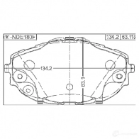Тормозные колодки, комплект FEBEST 9ER GT7 1286296843 0101nde180f - Изображение 2