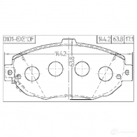 Тормозные колодки, комплект FEBEST 0101gxe10f UQG C5G 4056111090115 3820755 - Изображение 2