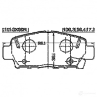 Тормозные колодки, комплект FEBEST F7VF Q 4056111092959 0101gx90r 3820754 - Изображение 2