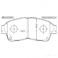 Тормозные колодки, комплект FEBEST 0101gx100f D7 GHDE 4056111090191 3820752 - Изображение 2