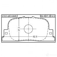 Тормозные колодки, комплект FEBEST 0101mcv20r 3820760 4056111093253 PRNCL 22 - Изображение 2