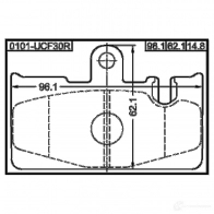 Тормозные колодки, комплект FEBEST 0101ucf30r 3820769 4056111104171 L2L Q1 - Изображение 2