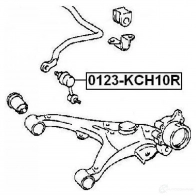 Стойка стабилизатора, тяга FEBEST 4056111010731 3CUGQ XN 0123kch10r 3821240 - Изображение 2