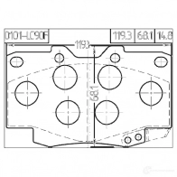 Тормозные колодки, комплект FEBEST 0101lc90f B88 YJL 3820757 4056111092973 - Изображение 2