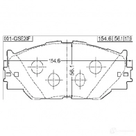 Тормозные колодки, комплект FEBEST 4056111093109 0101gse20f GM15 R1 3820748 - Изображение 2