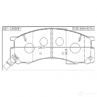 Тормозные колодки, комплект FEBEST 3820739 4056111118819 0101cr50f X AOA3 - Изображение 2