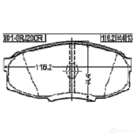 Тормозные колодки, комплект FEBEST 0101grj200r Z4QAS G 3820747 4056111093055 - Изображение 2