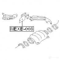 Крепление глушителя, набор FEBEST nexb008 6YKOC U 3828443 4056111003382 - Изображение 2