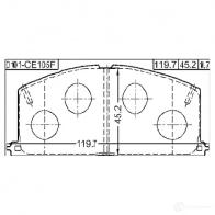 Тормозные колодки, комплект FEBEST 0101ce105f 3820738 XUDM N1S 4056111090290 - Изображение 2