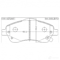 Тормозные колодки, комплект FEBEST TP4 63 4056111092904 3820736 0101azt250f - Изображение 2