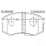 Тормозные колодки, комплект FEBEST 0101grj150r YT D5N4 4056111087931 3820745 - Изображение 2