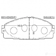 Тормозные колодки, комплект FEBEST 1270585308 0101kdh201f GCY82 I9 4056111121932 - Изображение 2