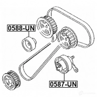 Натяжной ролик ГРМ FEBEST 0587un 4056111111612 3823763 AKFISP S - Изображение 2