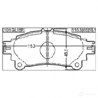 Тормозные колодки, комплект FEBEST 0101ggl15r 1286373825 D ZSR375 - Изображение 2