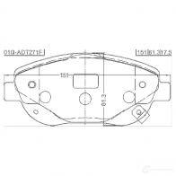 Тормозные колодки, комплект FEBEST 09 GYM 1436947992 0101adt271f - Изображение 2