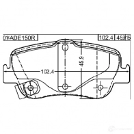 Тормозные колодки, комплект FEBEST 0101ade150r E244 2 4056111093826 3820729 - Изображение 2