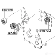 Натяжной ролик приводного ремня FEBEST XDVZ G6 4056111072869 3823753 0587bk - Изображение 2