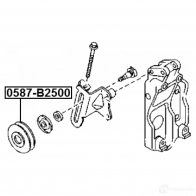 Натяжной ролик приводного ремня FEBEST 4056111095622 XN67 35 0587b2500 3823752 - Изображение 2