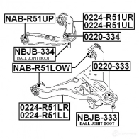 Сайлентблок FEBEST 3828348 4056111029832 R W936 nabr51up - Изображение 2