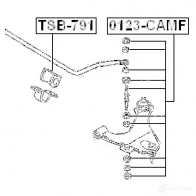 Стойка стабилизатора, тяга FEBEST 4056111023069 3821223 0123camf 1LAVX BW - Изображение 2