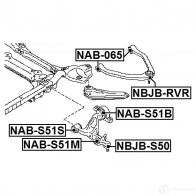 Сайлентблок FEBEST nabs51s 3828354 4056111080949 ZU 4BQ - Изображение 2