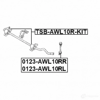 Стойка стабилизатора, тяга FEBEST N 1Z0PH 1436948186 0123awl10rl - Изображение 2