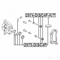 Ремкомплект суппорта FEBEST 2975disc4f 4056111128481 1424376962 8UK W51 - Изображение 2