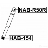 Втулка амортизатора FEBEST nabr50r 4056111114668 3828340 C27K X - Изображение 2