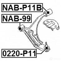 Сайлентблок FEBEST 4056111081489 nabp11b 3828339 8FCP 0 - Изображение 2