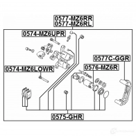 Направляющий болт тормозного суппорта FEBEST 4056111058948 3823682 TSBMO JZ 0574mz6lowr - Изображение 2
