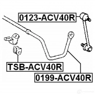 Стойка стабилизатора, тяга FEBEST N4UL M 0123acv40r 4056111031743 3821218 - Изображение 2