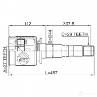 Шрус граната FEBEST YTPX ZS 4056111070421 3825237 2911diiifrh - Изображение 2