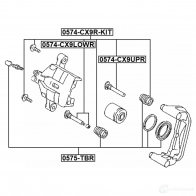 Комплект направляющей гильзы FEBEST 1440024053 0574-CX9R-KIT EV8E9D E - Изображение 2