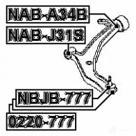 Сайлентблок FEBEST 4056111096803 naba34b O658 KI 3828313 - Изображение 2