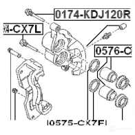Направляющий болт тормозного суппорта FEBEST 0574cx7l 4056111079592 HJ XKD 3823677 - Изображение 2
