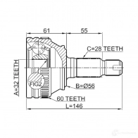 Шрус граната FEBEST 2910fl BEB GR 4056111070070 3825231 - Изображение 2