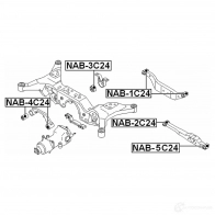 Сайлентблок FEBEST nab5c24 4056111015460 3828309 1TBL F - Изображение 2