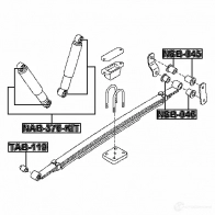 Втулка амортизатора FEBEST 1424741244 4NU 86MP 4056111130316 nab376kit - Изображение 2