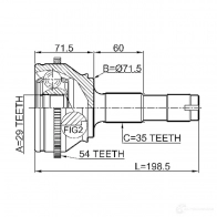 Шрус граната FEBEST 4056111074313 10O21G Q 3825221 2810drusa54 - Изображение 2